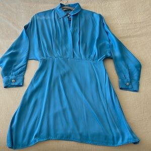 Zara Blue Longsleeved Mini Dress